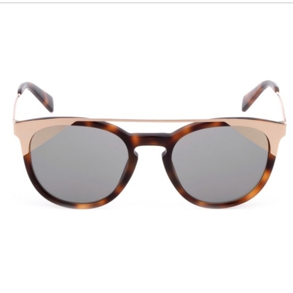Furla Brown Tortoise Shiny Frame Gold Tone Accent Havana Smoke Lens Sunglasses main image 7